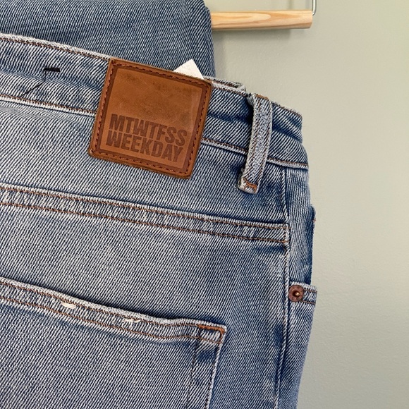 Weekday Light Blue Wide Leg Jeans - Picture 3 of 5